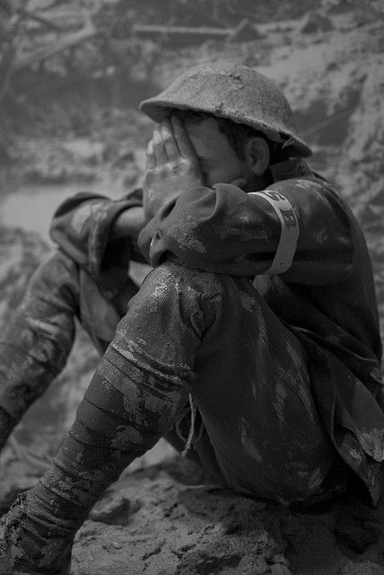 A Tale of Despair by Kenpazu, via Flickr (WWI soldier) On The Ground, Military History, World History, Historical Photos, First World, American History, Old Photos, A Black, Soldier