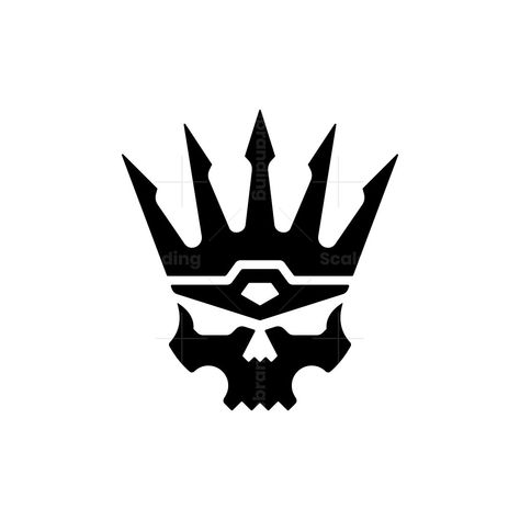 Iconic Skull With Crown Logo. Iconic Skull With Crown Logo  Forsale. This creative logo boasts an unique elegant, modern, minimalist, and simple design. Its versatility allows it to be well-suited for a diverse range of businesses across various industries. Crown Tattoo Men, King Crown Tattoo, Crown Icon, Skull With Crown, Skull Crown, Crown Symbol, Fox Skull, Skull Icon, Crown Drawing