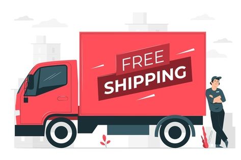 Free Vector | Fast and free delivery logo with bike man or courier Free Shipping Graphic, Transport Images, Delivery Logo, Truck Delivery, Truck Icon, Red Vans, Concept Illustration, Box Package, Service Logo