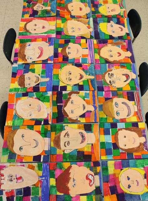 Grade 1, Self-portraits | The heART of life Grade 1 Art, Self Portrait Drawing, Self Portrait Art, School Portraits, 1st Day Of School, Art Lesson Plans, So Sweet, Learn To Draw, School Activities