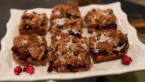 Cranberry Coconut Bars Coconut Bars, Oats, Cranberry, Food To Make, Coconut, Lemon, Baking, Bar