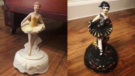 Repainted Thrift Store Figurines, Precious Moments Redo, Repaint Figurines, Painted Figurines Diy, Altered Precious Moments, Repainted Figurines, Upcycled Figurines, Creepy Figurines, Altered Figurines