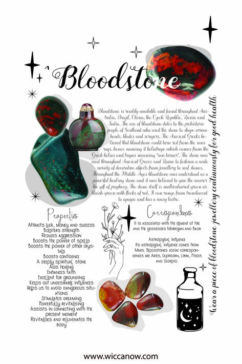 Discover the magickal qualities of bloodstone. Learn about its correspondences, benefits and meaning. Try a spell featuring bloodstone or discover how to make protective amulets with the stone. #bloodstone #magickal #bloodstonemeaning #bloodstonebenefits African Bloodstone Crystal Meaning, How To Make An Amulet, African Bloodstone Meaning, Bloodstone Crystal Meaning, Bloodstone Properties, Bloodstone Meaning, Bloodstone Crystal, Dragon Bloodstone, Cheap Crystals