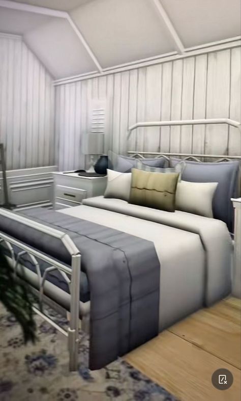 Cool House Ideas Bloxburg, Bloxburg Bed Ideas Realistic, Luxury Bloxburg Bedroom, Bloxburg Custom Bed Ideas, Bloxburg Beds Ideas, How To Make A Custom Bed In Bloxburg, Bed Bloxburg Ideas, Farmhouse Bedroom Bloxburg, Bloxburg Realistic Bedroom Ideas