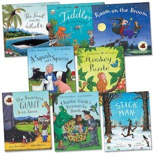 Julia Donaldson and Axel Scheffler Pack Julia Donaldson Books, Axel Scheffler, Gruffalo's Child, Julia Donaldson, Room On The Broom, The Gruffalo, Stick Man, Cultural Awareness, Illustrator Artist