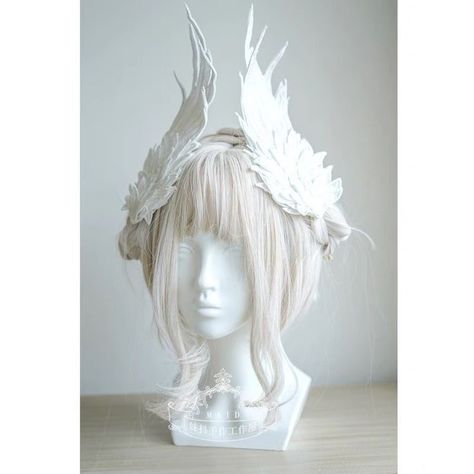 Angel Head Piece, Seraphim Costume, Angel Costume Halloween, Wing Hair Clips, Angel Wings Hair, Cosplay Hair Accessories, Demon Wings, Black White Parties, Feather Angel Wings