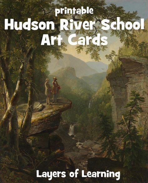 Asher B. Durand (1796-1886)Kindred Spirits1849Oil on canvas Hudson River School, Kindred Spirits, Landscape Artwork, Hudson River, Green Decor, Painting Reproductions, American Artists, American Art, Card Art