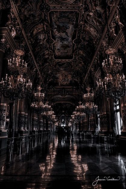 Dark Royalcore Bedroom, Dark Ball Aesthetic, Royal Throne Aesthetic, Black And Gold Castle, Royal Dark Academia, Fantasy Ballroom, Dark Royalcore, Dark Palace, Dark Victorian Aesthetic