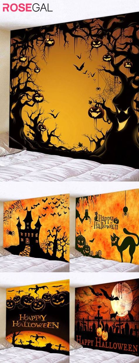 Halloween Games Online, Halloween Mural, Wall Blankets, Halloween Tapestry, Decor For Halloween, Halloween Film, Creepy Halloween Decorations, Manualidades Halloween, Special Halloween