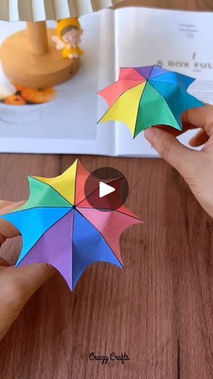 Like Follow Share Instagram, Paper Umbrella, Craft Video, Paper Umbrellas, Paper Trail, Personalized Decor, Easy Tutorial, Happy Kids, Craft Videos