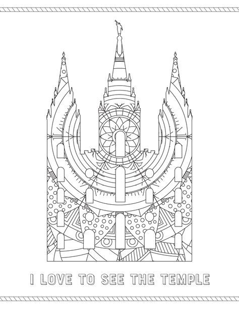 Lds Temple Coloring Page, Lds Coloring Pages For Adults, Lds Temple Coloring Pages Free Printable, Lds Coloring Pages Free, Free Lds Coloring Pages, Temple Coloring Page, Lds Crafts, Lds Coloring Pages, Lds Primary Lessons