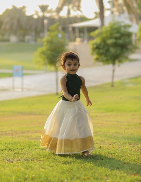 Onam Outfits | Kids | Kerala Onam Kids Outfits, Onam Dress, Pattu Pavadai Designs, Pattu Pavada, Onam Outfits, Child Dress, Dress Models