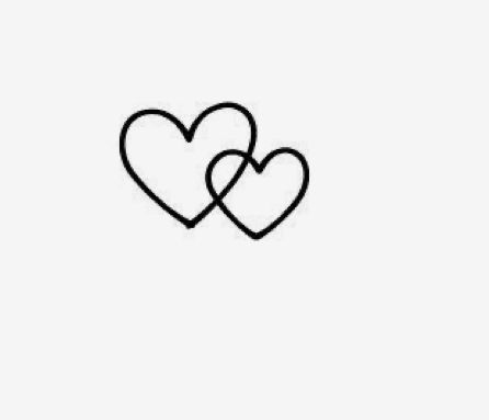 Big Heart Small Heart Tattoo, Two Love Heart Tattoo, 2 Hearts Tattoo Ideas, Connected Heart Tattoo, Cute Heart Tattoo Designs, Small Double Heart Tattoo, Easy Heart Tattoos, Two Hearts Together Tattoo, Cute Small Heart Tattoos