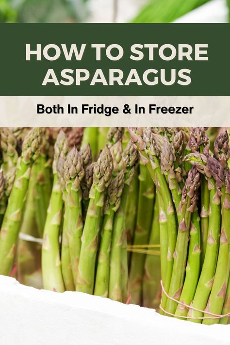 "Asparagus stored using two methods: one in the fridge and the other in water, preserving freshness and flavor." Canning Asparagus, How To Store Asparagus, Salad Appetizer Cups, Cream Of Asparagus Soup, Creamed Asparagus, Steamed Asparagus, Fruit And Vegetable Storage, Asparagus Soup, How To Cook Asparagus