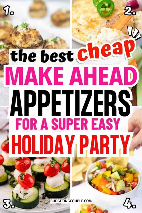 Need ideas for your next gathering? Check out these easy holiday appetizers that are both festive and delicious! Whether you're hosting a Christmas celebration or a big event, these holiday appetizers for Christmas are perfect for sharing. With cheap appetizers for large party settings, and a mix of appetizers for a party, your guests will love these yummy holiday appetizers! Holiday Appetizer Ideas Christmas, Christmas Eve Party Appetizers, Easy Appetizer For Christmas Party, Cheap Holiday Appetizers, Easy Appetizers For A Party Make Ahead Appetizer Recipes, Simple Christmas Appetizers For A Party, Holiday Potluck Appetizers, Christmas Party Hors Doeuvres Easy, Holiday Easy Appetizers