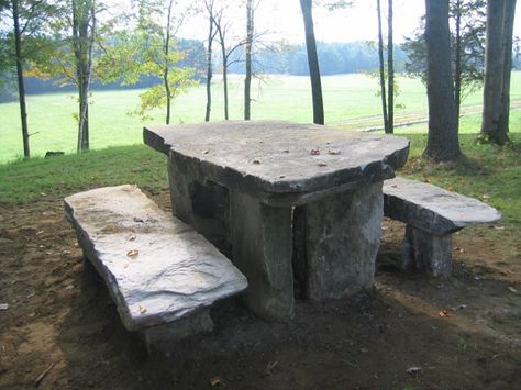 Cool stone table Stone Table Outdoor, Stone Projects, Outdoor Stone, Stone Table, Final Destination, Exterior Ideas, Stone Work, Outdoor Indoor, Diy Outdoor