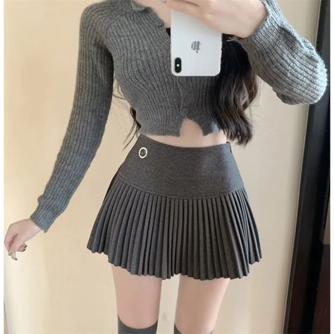 American Style Women's High-waisted Slimming A- line Short Skirt Autumn/winter New Commuter White Empire Pattern, White Flared Jeans, Korean Skirt, Patchwork Fashion, Comfortable Skirts, White Flares, Ruffle Mini Skirt, Skirt Y2k, Winter Vintage