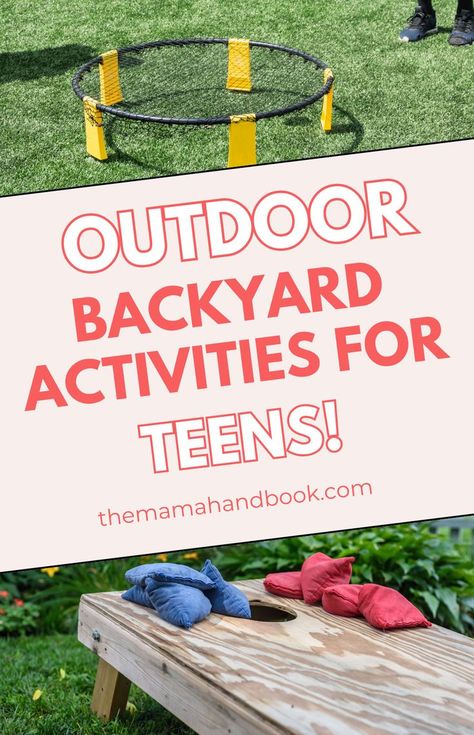 Looking for outdoor activities for teens? These group games are perfect for fun and engaging outdoor games for teens. Explore fun backyard ideas for teens and get teens outside with exciting outdoor teen games. These backyard activities for teens are great for any gathering, offering loads of games for teenagers! Outdoor Teen Games, Outdoor Activities For Teens, Outdoor Games For Teens, Fun Backyard Ideas, Games For Teenagers, Teen Games, Fun Backyard, Outside Games, Backyard Activities