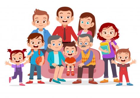 Family portrait together | Premium Vector #Freepik #vector #people #baby #family #woman Family Picture Cartoon, Family Clipart, Family Vector, Vector People, Family Drawing, Family Cartoon, Family Images, Family Illustration, Salou