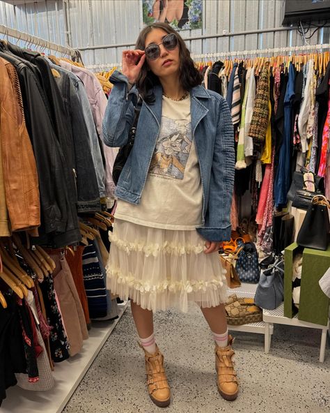 • jacket denim CMEO /M SOLD • Y2K COACH hobo bag SOLD • sunglasses CHAN*L 71137 Grey Pearl $265 • DISNEY X ZARA tee /M $15 • dress ALANNAH HILL /10 $77 • shows ACNE Gladiator Jelly heel /39 $300 disclaimer // FRENCH LAUNDRY CONSIGNMENT only sells authentic second hand goods, French Laundry Consignment is not associated or affiliated with the brands we sell, all trademarks and copyrights remain solely with the respective brands. #sustainablefashionadelaide #sustainablefashion #prelovedc... Second Hand Outfit, Alannah Hill, Coach Hobo Bag, Coach Hobo, French Laundry, Jacket Denim, Pearl Grey, 15 Dresses, Hobo Bag