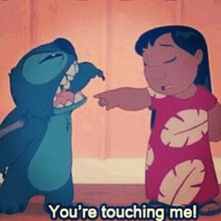 TOUCHING ME! Ohana Means Family, I Saw The Light, Older Sister, Funny Animal Jokes, Disney Lilo, Cartoon Profile Pics, Animal Jokes, Touch Me, Disney And Dreamworks