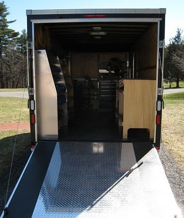 Trailer Shelving, Welding Trailer, Trailer Organization, Job Pictures, Work Trailer, Cargo Trailer Conversion, Mobile Workshop, Small Travel Trailers, Enclosed Trailer