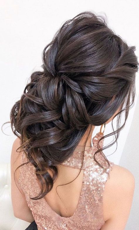 Wedding Hair Up, Bridal Hair Updo, Long Hair Wedding Styles, Wedding Hair Inspiration, Penteado Cabelo Curto, فستان سهرة, Half Up Half Down Hair, Easy Hairstyles For Long Hair, Bridal Hair And Makeup