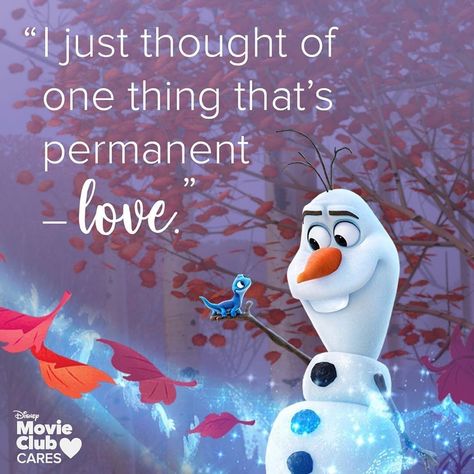 Frozen Movie Quotes, Olaf Quotes, Snowman Quotes, Life Quotes Disney, Positive Quotes Wallpaper, Letter Art Design, Frozen Movie, Movie Club, Disney Background