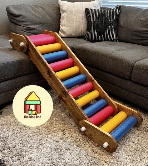 DIY Kids Pool Noodle Slide Digital Plans - Etsy Pool Noodle Lincoln Logs, Diy Wooden Toys For Kids, Diy Indoor Slide, Diy Boys Room Ideas, Diy Wood Projects For Kids, Pool Noodle Diy, Diy Kids Play, Diy Wooden Toys, Diy Outdoor Toys