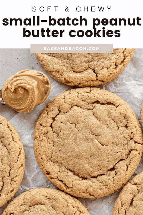 Soft Cookies Peanut Butter, Small Batch Cookies Peanut Butter, Oatmeal Cookies For Two, Peanut Butter Cookies For Two, Small Batch Healthy Cookies, Small Batch Of Peanut Butter Cookies, Small Batch Almond Flour Cookies, Small Batches Of Cookies, Easy Small Batch Cookies