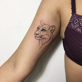 #tattoo #linework #irainkers #animaltattoo #cat Panther Tattoos, Lioness Tattoo, 7 Tattoo, Panther Tattoo, Tattoo Trend, Shape Tattoo, Tattoo Zeichnungen, Muster Tattoos, Meaningful Tattoo