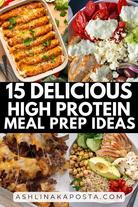 15+ Best High Protein Weeknight Dinner Ideas (that are easy to meal prep) — ASHLINA KAPOSTA Meal Prep Dinner High Protein, Lunch Prep High Protein, High Protein Meal Prep For The Week, Weeknight Dinner Ideas, Protein Meal Prep, Easy High Protein Meals, High Protein Meals, High Protein Meal, High Protein Meal Prep