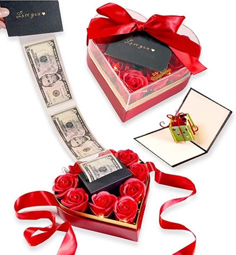 Valentines Day Gift 2023. Click to Order! Gifts For Quinceanera, Sweetest Day Ideas, Money Roll, Gift Ideas For Mothers Day, Anniversary Wedding Gifts, Ideas For Mothers Day, Valentine Days, Money Flowers, Sweet 17