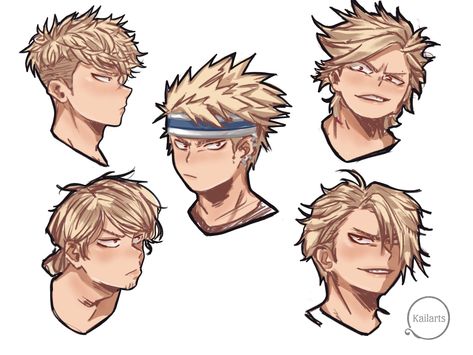 Bakugou Different Hairstyles, Bakugou Hairstyle, Deku Squad, Bakugou Fanart, Bakugou Katsuki, My Hero Academia Episodes, Different Hairstyles, Baku, Facial Hair