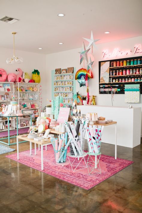 Shop Spotlight – Wild Child Party Boutique Gift Shop, Kids Shop Interior, Event Boutique, Balloon Store, Balloon Bar, Gift Shop Interiors, Gift Shop Displays, Party Boutique, Sorority Party