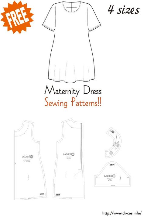 Easy Maternity Dress Pattern, Maternity Dress Pattern Free, Maternity Sewing Patterns Free, Maternity Tops Pattern, Maternity Dress Pattern, Maternity Sewing Patterns, Clothing Sewing Patterns Free, Maternity Sewing, Japanese Sewing Patterns