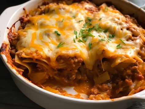 Close-up shot of Cabbage Roll Casserole Cabbage Roll Lasagna, Cabbage Roll Casserole With Rice, Unrolled Cabbage Rolls, Rice And Cabbage, Cabbage Casserole Recipes, Cabbage Roll Casserole, Ground Beef Rice, Cabbage Roll, Beef Rice