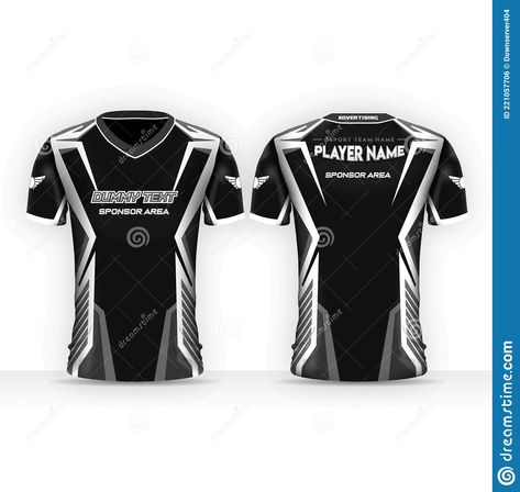 Black And White E-sport T-shirt For Gamers, Short Sleeve Jersey Template Stock Vector - Illustration of adult, background: 221057706 Volleyball Jersey Design Ideas T Shirts, Jersey Esport Gaming, Esport Jersey Design, Volleyball Tshirt Designs, Rugby Jersey Design, Jersey Esport, Volleyball Jersey Design, Jersey Gaming, Baseball Jacket Outfit