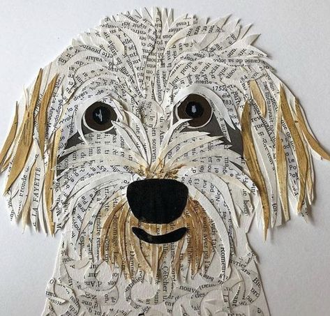 Kollage Konst, Doodle Portrait, Portrait Collage, Animal Art Projects, Newspaper Art, Collage Art Projects, Seni 2d, Posca Art, Paper Collage Art