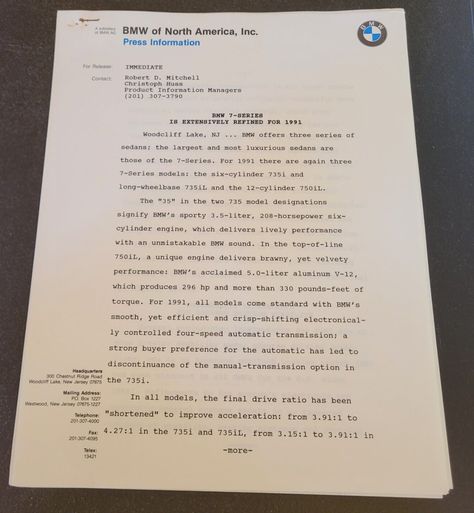 Check out our Traveling Ark store for some amazing finds! For all the BMW lovers out there, we have an official 1991 7-Series Model Dealer Information Original Press Release. This 5-page document is a must-have for BMW enthusiasts! 🚘👀 #BMW #7Series #original #dealerinformation #vintage #eBay #eBayStore #eBaySeller #BMWofNorthAmericaInc #OriginalFormerDealer #Paper Car Emoji, Car Documents, Emoji Bookmarks, Bmw 7series, Electrical Engineering Books, Science Quiz, Miracle On 34th Street, Vhs Movie, Books For Self Improvement