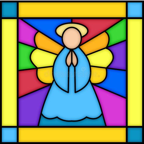 Angel in stained glass vector illustration Stained Glass Church, Stained Glass Angel, Church Banners, Stained Glass Christmas, Faux Stained Glass, Stained Glass Projects, Christmas Drawing, Winter Trees, Christmas Nativity