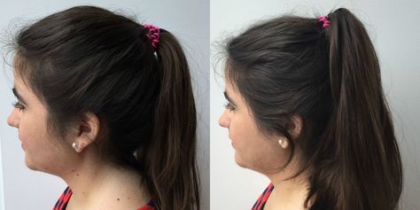 2 bobby pins put vericallly under the pony--This Bobby Pin Trick Instantly Boosts Your Ponytail  - GoodHousekeeping.com Vavavoom Hair, High Ponytail Styles, Fuller Ponytail, Ponytail Trick, Beaded Hair Clips, Bobby Pin Hairstyles, Hair Scarf Styles, Pin Hair, Pigtail Hairstyles