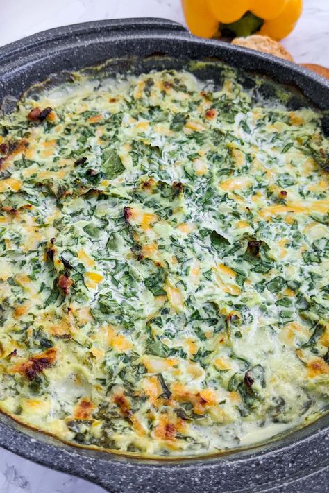 Easy Spinach Artichoke Dip With Fresh Spinach, Spinach Dip Without Sour Cream, Spinach Dip Recipe With Fresh Spinach, Three Cheese Spinach Dip, Healthier Spinach Dip, Creamy Cheesy Spinach Dip, Cream Cheese And Spinach Recipes, What Can I Make With Frozen Spinach, Jalapeño Creamed Spinach