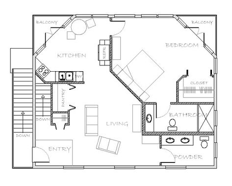 Mother In Law Apartment, Plan Studio, Inlaw Suite, In Law House, Apartment Plan, In-law Apartment, Garage Apartment Plans, Tiny House Floor Plans, Cottage Plan