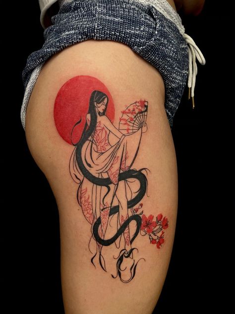 Patchwork, Simple Unique Tattoos, Small Japanese Tattoo, Japanese Geisha Tattoo, Japanese Tattoo Women, Geisha Tattoo Design, Tattoo Japanese Style, Geisha Tattoo, Saved Tattoo