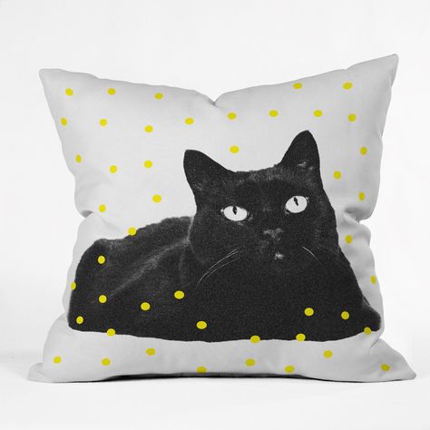 Elisabeth Fredriksson A Black Cat Throw Pillow | DENY Designs Home Accessories Disney Cats, Cat Throw Pillow, Cat Cushion, A Black Cat, Cat Pillow, Throw Pillow Sizes, Pillows And Throws, Deny Designs, Cat Clothes