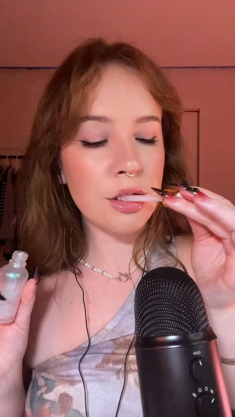 • kingcaitlinasmr • save=fl Long Asmr Videos, Asmr Mouth Sounds, Asmr Ideas, Slime Asmr Videos, Asmr Tingles, Makeup Asmr, Slime Asmr Food, Asmr Sleep, Help Me Sleep