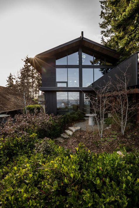 Photo 2 of 19 in This May Be the Most Ecologically Ambitious Home Renovation on the Planet - Dwell Hillside Garden, Miller Homes, Bainbridge Island, Exterior Remodel, Exclusive Home, House Renovation, House Built, Architectural Inspiration, Patio Ideas