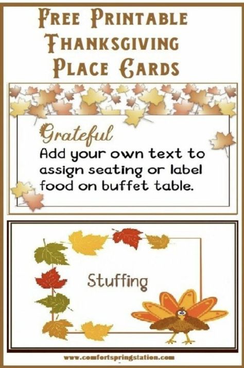 Happiness is Homemade Link Party 296. Share your DIY, home decor, craft, tablescapes and recipes. Sunday ~ Thursday. 9 Hostesses. 5 Features. #happinessishomemade #linkparty #happinessishomemadelinkparty Thanksgiving Table Design, Free Thanksgiving Printables, Printable Place Cards, Napkin Rings Diy, Thanksgiving Napkins, Thanksgiving Place Cards, Holiday Party Foods, Happiness Is Homemade, Thanksgiving Food