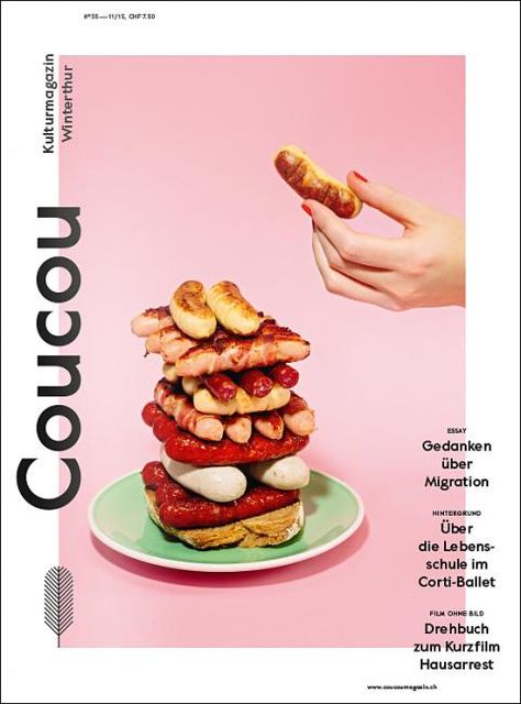 Coverjunkie | Coucou (Switzerland) - Coverjunkie Switzerland November, Magazine Cover Layout, Graphic Design Magazine, Mises En Page Design Graphique, Desain Editorial, Poster Photography, Design Layouts, Food Graphic Design, Food Poster Design